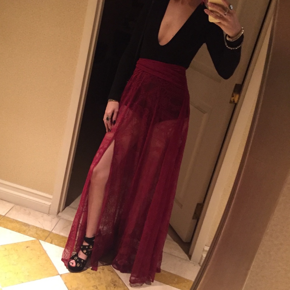 Sexy Lace Floor Length Skirt
